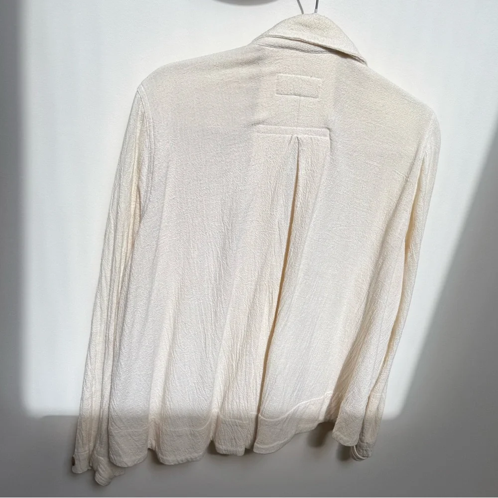 THE GREAT. Cream Button-Up Top - Picture 2 of 2